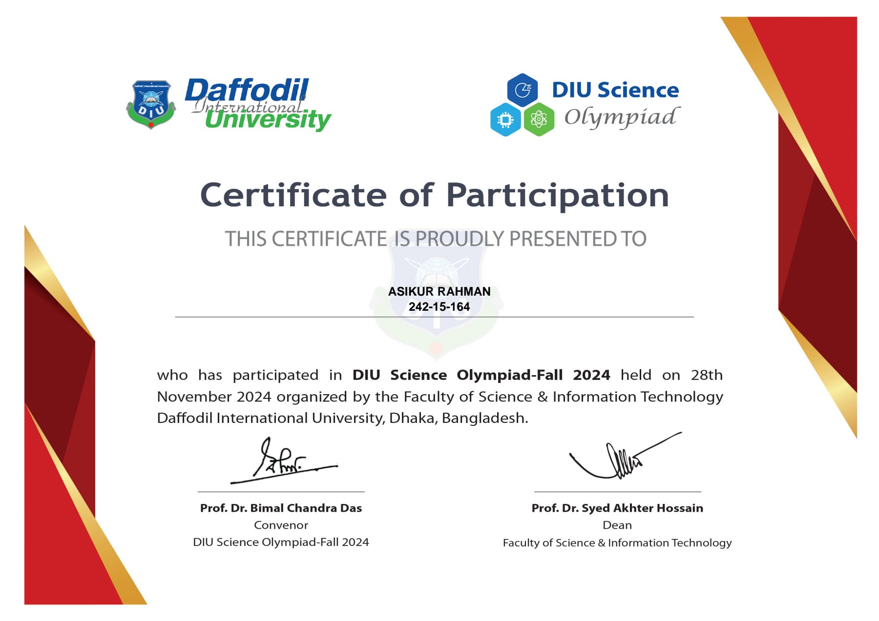 DIU Science Olympiad